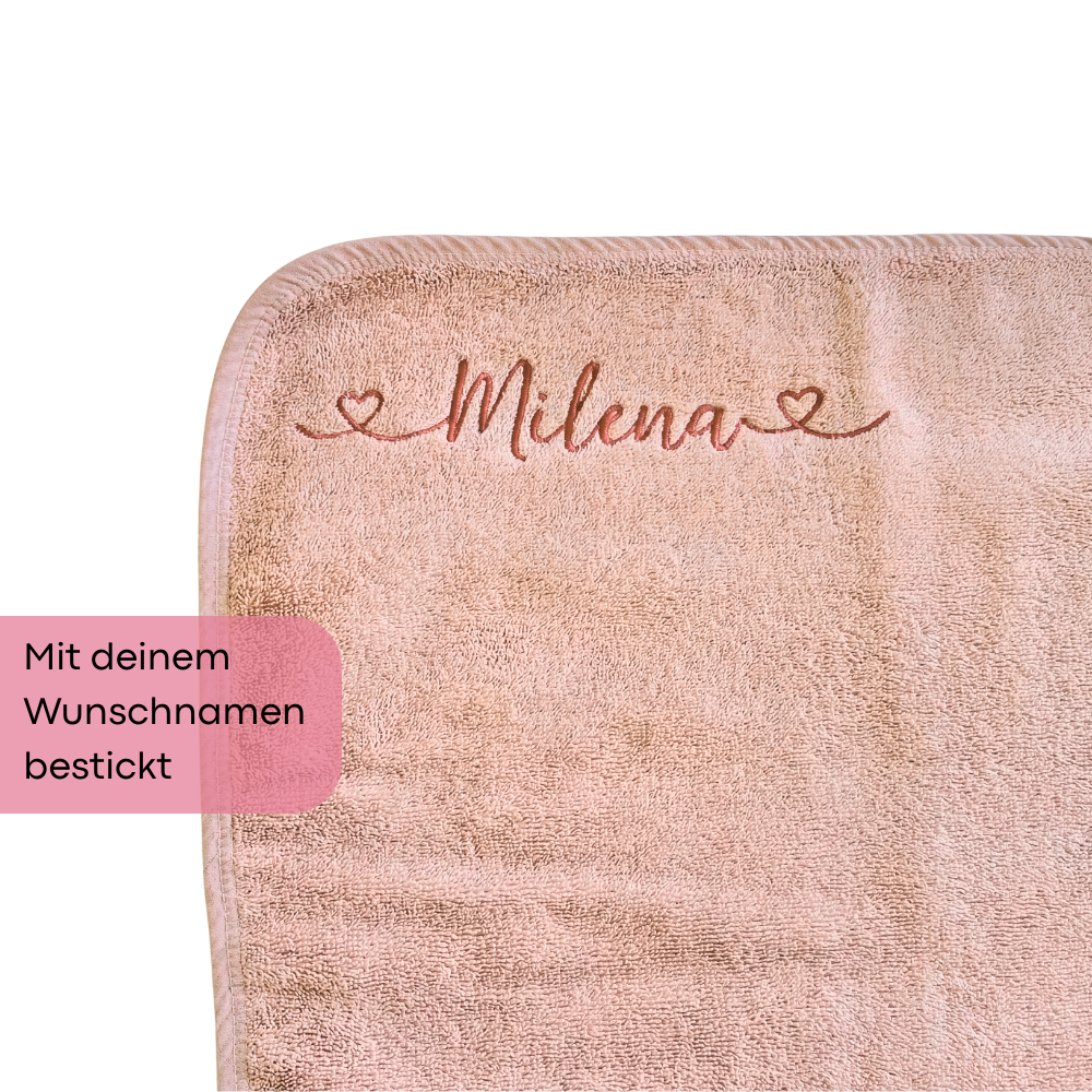 Kapuzenhandtuch Hase Rosa