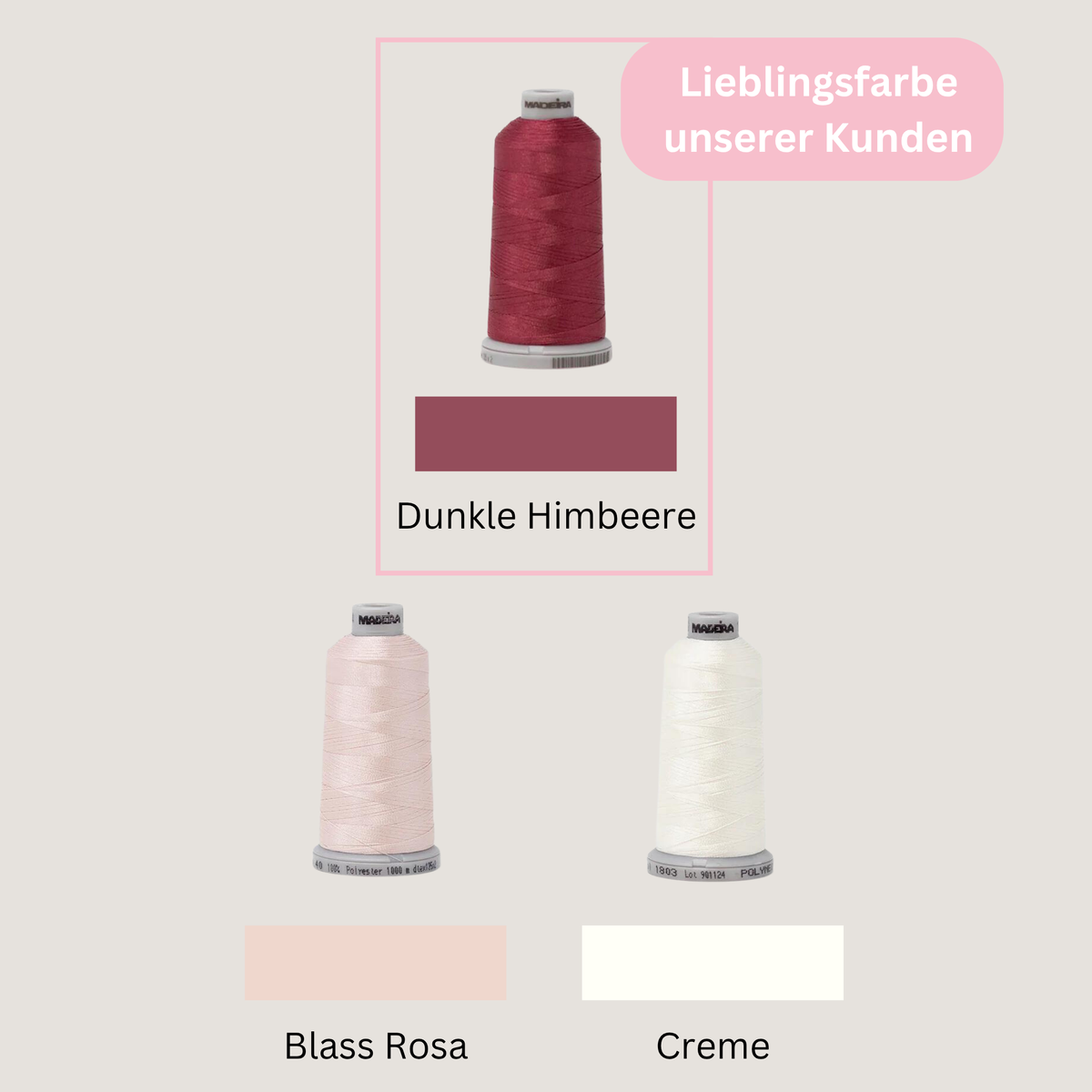 Garnfarben zur Auswahl für den Namensstick