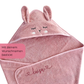 Kapuzenhandtuch Hase Rosa