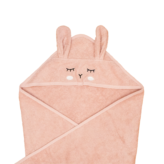 Kapuzenhandtuch Hase Rosa