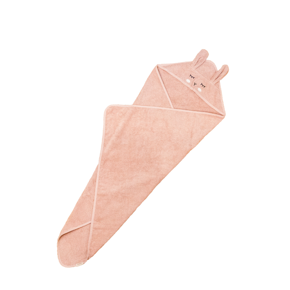 Kapuzenhandtuch Hase Rosa