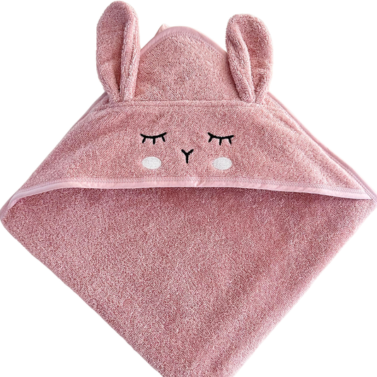 Kapuzenhandtuch Hase Rosa