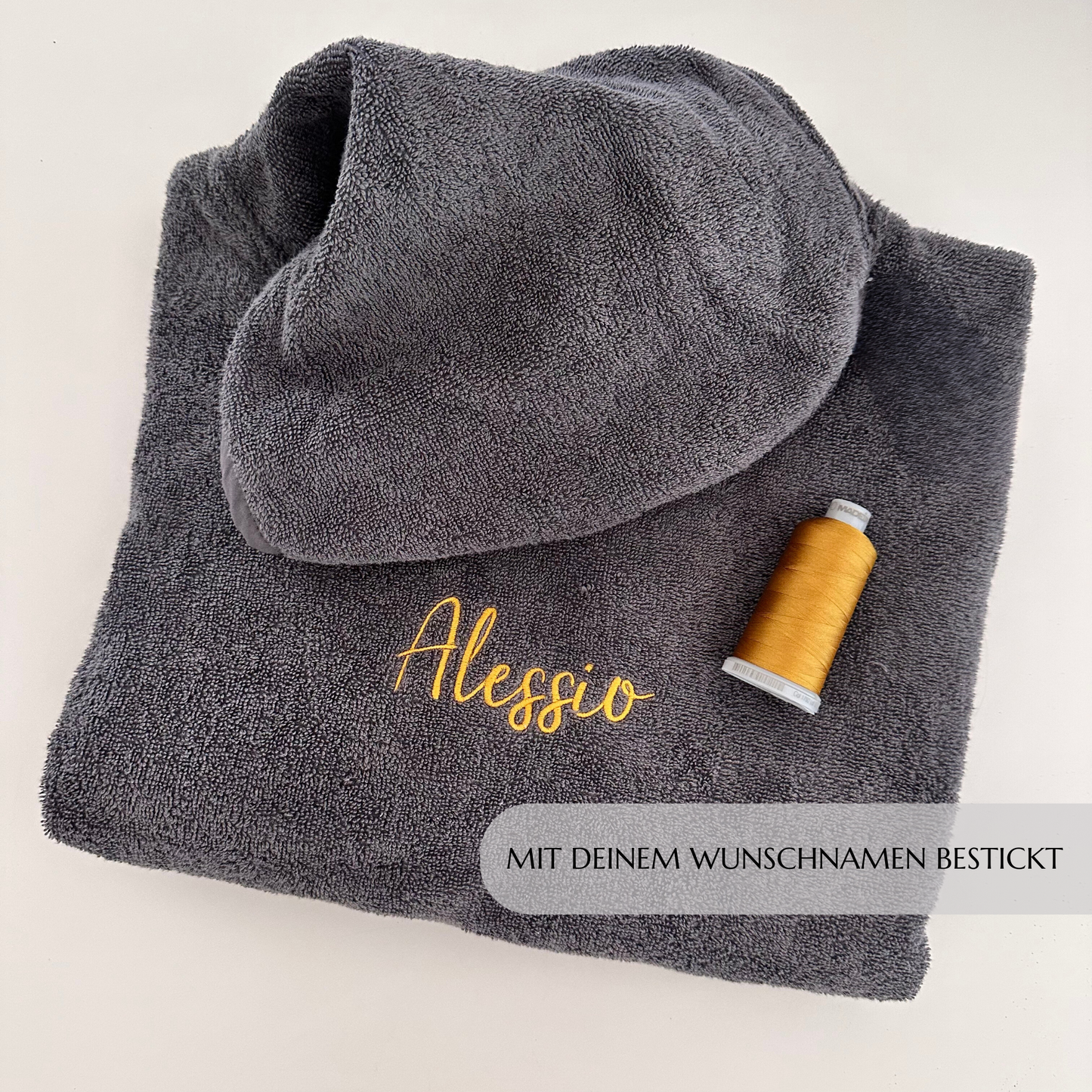 KINDERPONCHO MIT KAPUZE ANTHRACITE